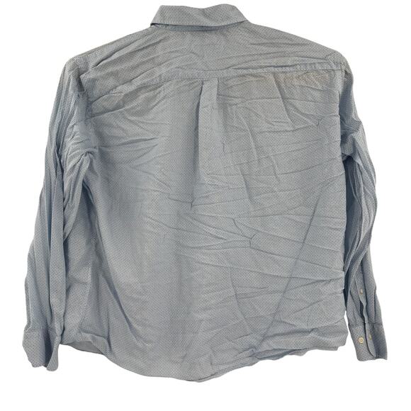 Peter Millar 2XL Blue Star Pattern Long Sleeve Button Down Linen Blend Shirt - Picture 6 of 6